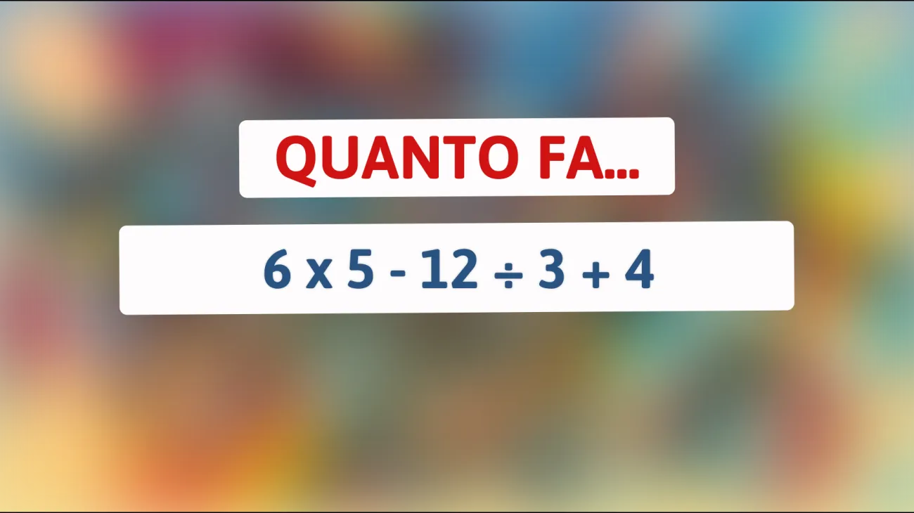 \"Sei abbastanza intelligente per risolvere questo enigma matematico da scuola elementare?\""