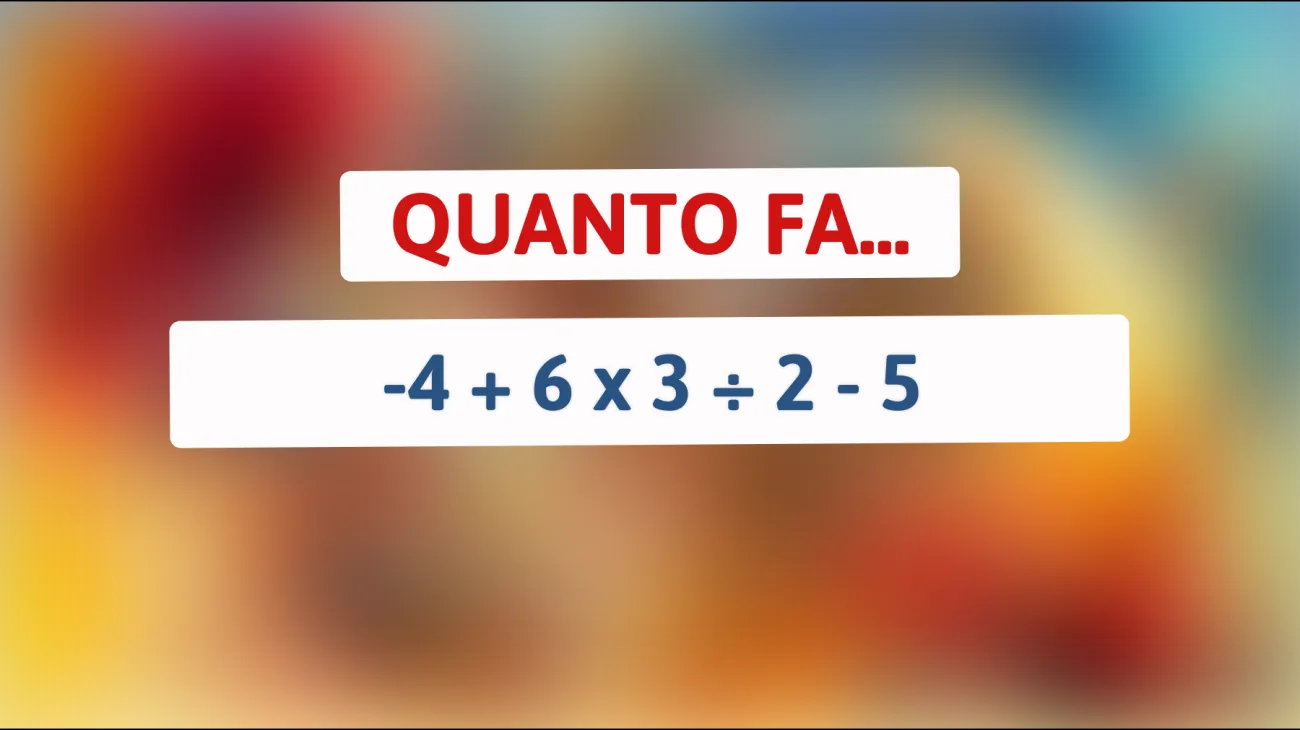 Sfida il tuo cervello: risolvi l'indovinello che solo i più intelligenti riusciranno a capire! Sei pronto a scoprire se sei un genio?"