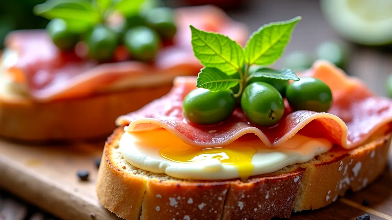 crostini robiola fave fresche prosciutto crudo"