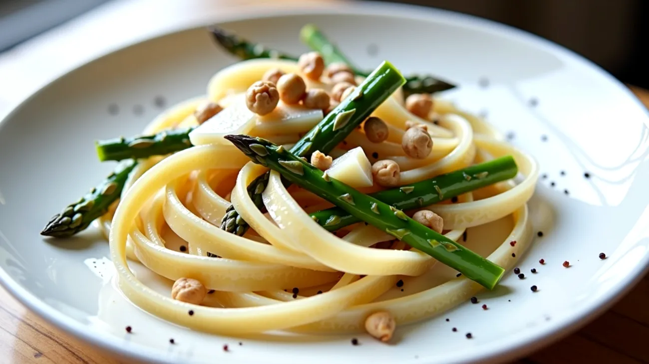 tagliatelle pecorino asparagi croccanti"