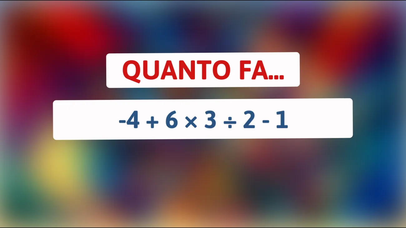 \"Svelato il segreto degli intelligenti: risolvi questo enigma matematico in pochi secondi. Tu riesci?\""