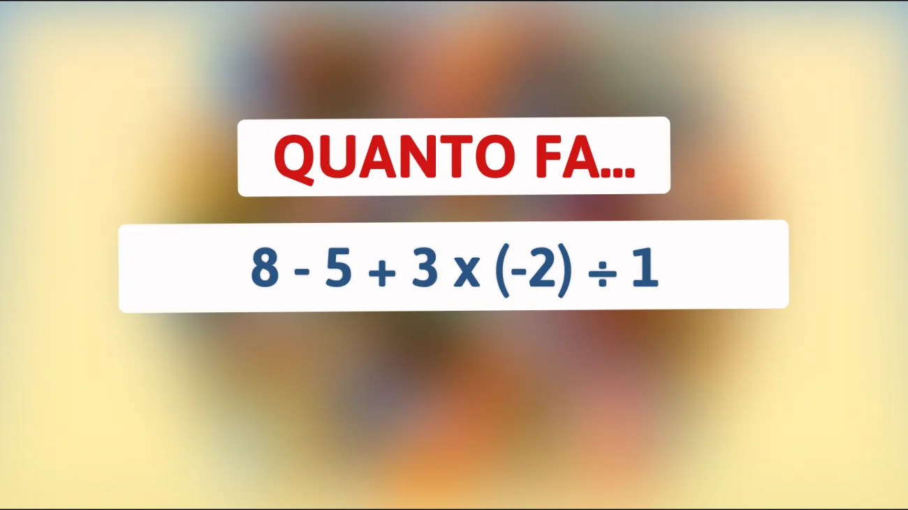 Risolvi questo indovinello matematico: Solo i veri geni possono rispondere correttamente! riesci a trovare la risposta?"