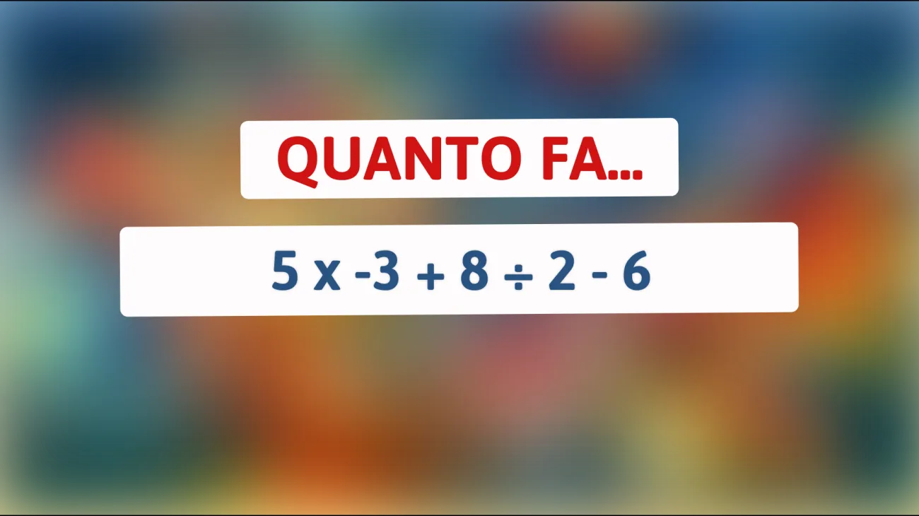 Riuscirai a risolvere questo enigma matematico che solo i più intelligenti ne conoscono la risposta? Sfida te stesso!"