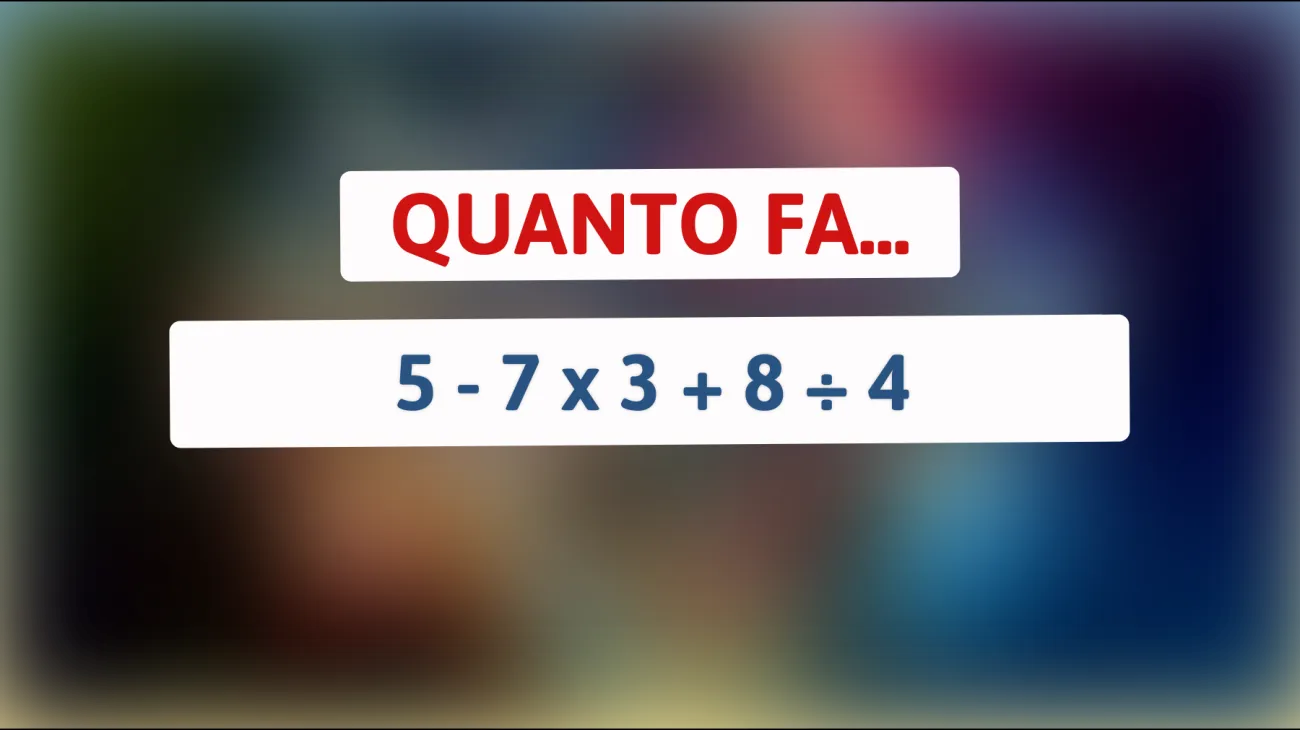 Sfida la tua mente con questo rompicapo matematico: solo i veri geni riescono a risolverlo in meno di un minuto! Sei uno di loro?"